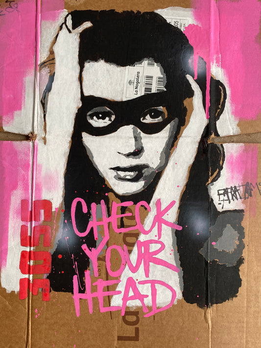 "Check your Head" auf Büttenpapier