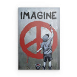 "Imagine Peace" auf Metall
