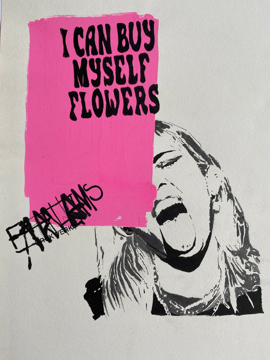 "Buy myself Flowers" auf Büttenpapier