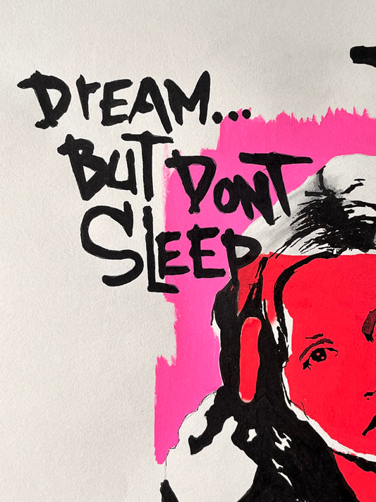 "No Sleep" Originalkunstwerk mit Zertifikat