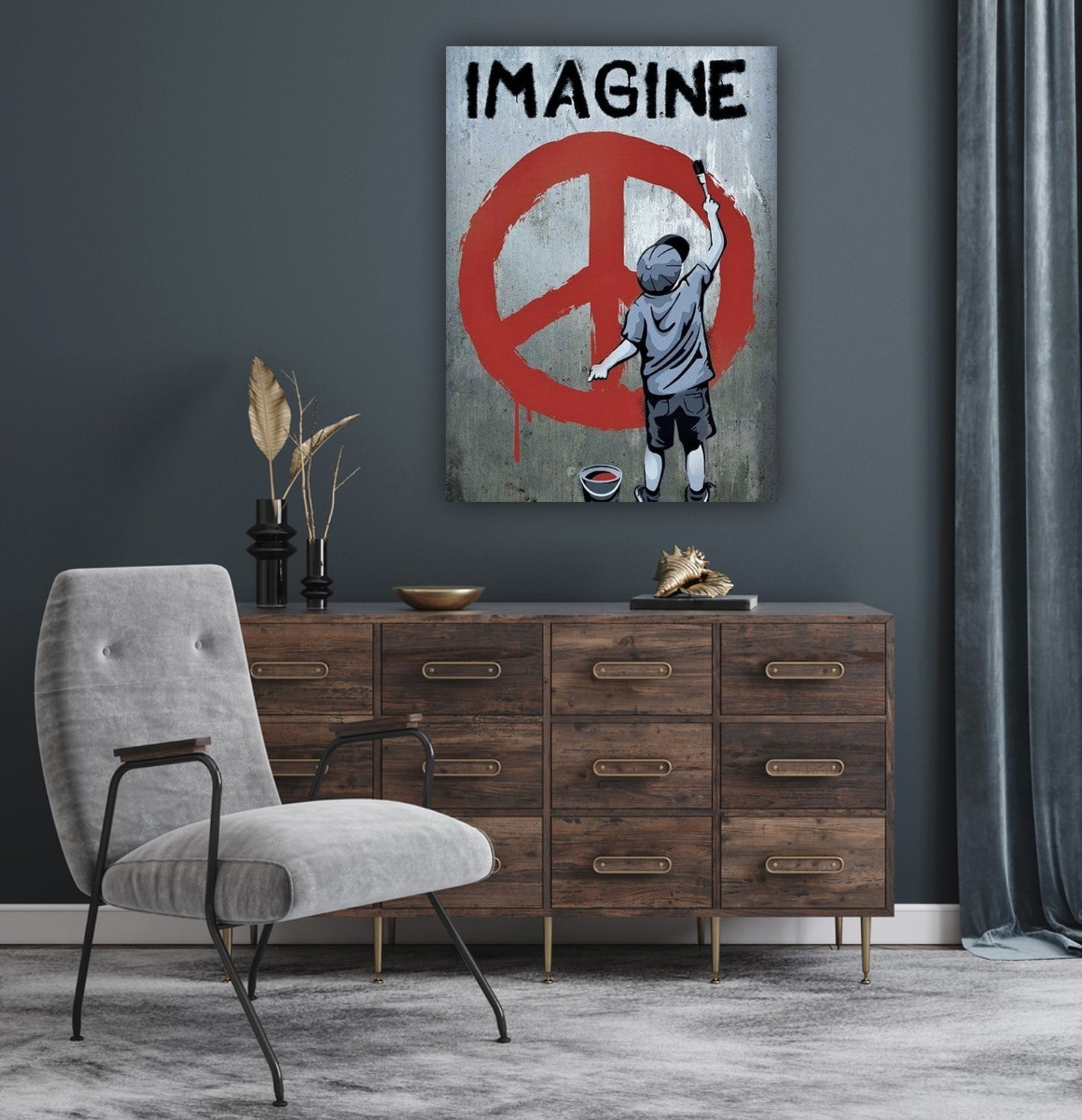 "Imagine Peace" auf Metall & Acrylglas
