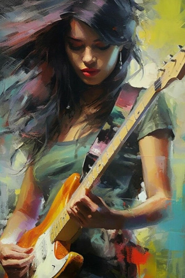 "Guitar Girl" auf Acrylglas