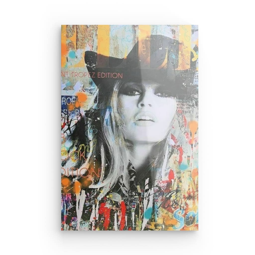 "Brigitte Bardot 1" on metal &amp; acrylic glass