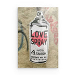 "Spray Love" on acrylic glass