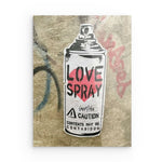 "Spray Love" on acrylic glass
