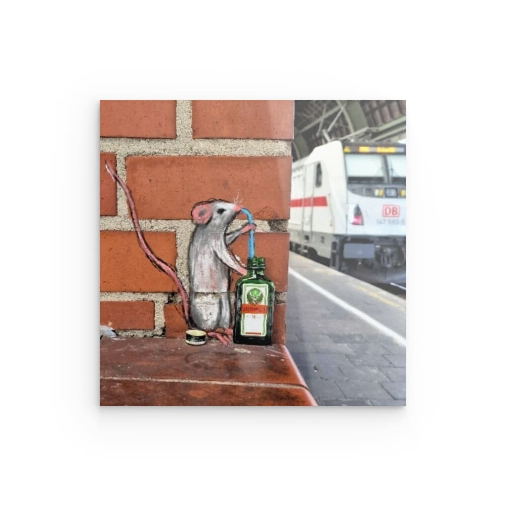 "Waiting for a Train" on acrylic glass