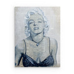 "Marylin on ancient Newspaper" auf Metall