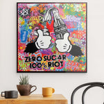 "Riot Coke" auf Acrylglas