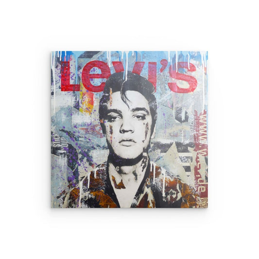 "Elvis Jeans Look" auf Metall - XL Edition