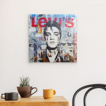 "Elvis Jeans Look" auf Metall